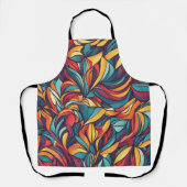 Farbiges Blumenmuster Schürze (Vorderseite)