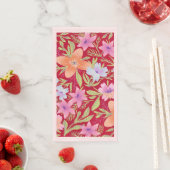Farbiges Blumenmuster Serviette (Beispiel)