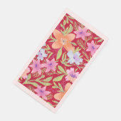 Farbiges Blumenmuster Serviette (Ecke)