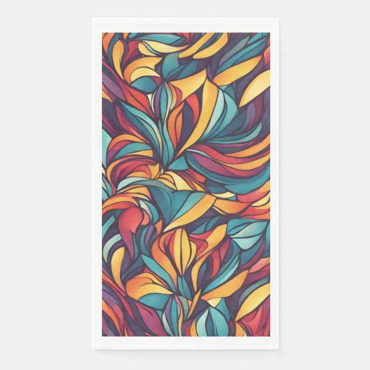 Farbiges Blumenmuster Serviette (Vorderseite)