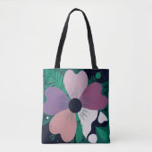 Farbiges Blumenmuster-Shopping-Tasche – Cute Moder Tasche (Vorderseite)