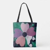 Farbiges Blumenmuster-Shopping-Tasche – Cute Moder Tasche (Rückseite)