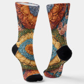 Farbiges Blumenmuster Socken (Gewinkelt)