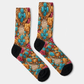 Farbiges Blumenmuster Socken (Rechts)