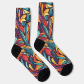 Farbiges Blumenmuster Socken (Rechts)