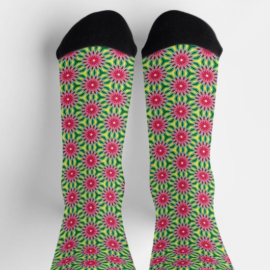 Farbiges Blumenmuster Socken (Oben)