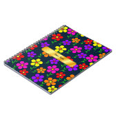 Farbiges Blumenmuster TEMPLATE Notizblock (Linke Seite)