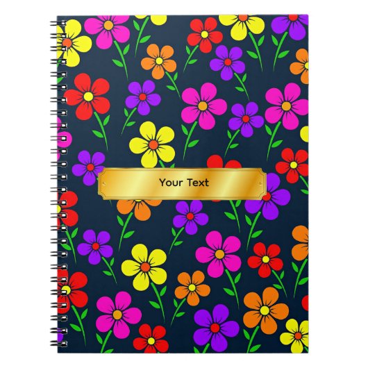 Farbiges Blumenmuster TEMPLATE Notizblock (Vorderseite)
