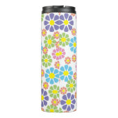 Farbiges Blumenmuster Thermosbecher (Rückseite)