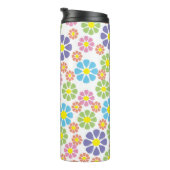 Farbiges Blumenmuster Thermosbecher (Nach rechts gedreht)