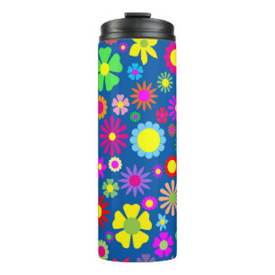Farbiges Blumenmuster Thermosbecher