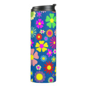 Farbiges Blumenmuster Thermosbecher (Nach links gedreht)