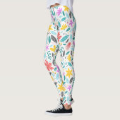 Farbiges Blumenmuster-Übungshose Leggings (Links)