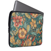 Farbiges Blumenmuster | Wilde Blume Laptopschutzhülle (Vorne Rechts)