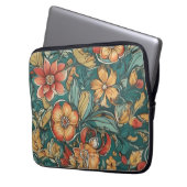 Farbiges Blumenmuster | Wilde Blume Laptopschutzhülle (Vorderseite Links)