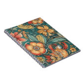 Farbiges Blumenmuster | Wilde Blume Notizblock (Rechte Seite)