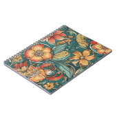 Farbiges Blumenmuster | Wilde Blume Notizblock (Linke Seite)