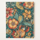 Farbiges Blumenmuster | Wilde Blume Planer (Rückseite)