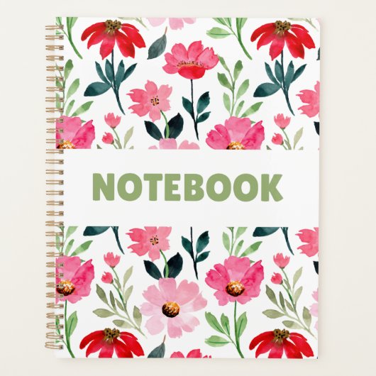 Farbiges Blumennotizbuch – Minimalistisches Blumen Planer (Vorderseite)