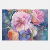 Farbiges Blumenpapier Geschenkpapier Set (Vorderseite 2)