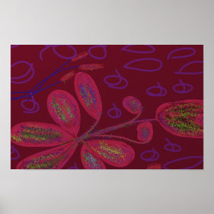 Farbiges Blumenposter Poster
