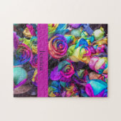 Farbiges Bluterguss Monogramm schwer Hübsch schwer Puzzle (Horizontal)