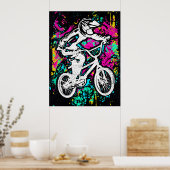 Farbiges Bmx Poster - Bmx Bike - Bmx Bicycle (Küche)