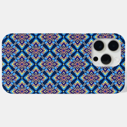 Farbiges Boho Geometrie-Muster Case-Mate iPhone Hülle (Rückseite (Horizontal))