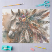 Farbiges Boho Horse Tissue Paper Seidenpapier (Basteln)