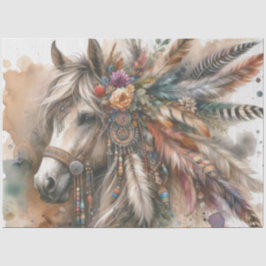 Farbiges Boho Horse Tissue Paper Seidenpapier