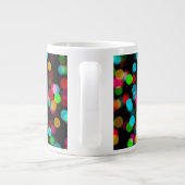 Farbiges Bokeh-Design Jumbo-Tasse (Rückseite)