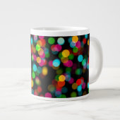 Farbiges Bokeh-Design Jumbo-Tasse (Vorderseite Rechts)