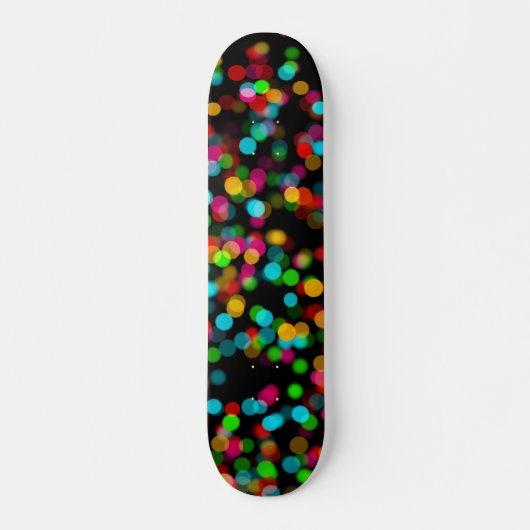 Farbiges Bokeh-Design Skateboard (Vorne)
