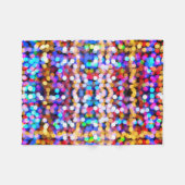 Farbiges Bokeh-Zirkel-Muster Fleecedecke (Vorderseite (Horizontal))