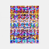 Farbiges Bokeh-Zirkel-Muster Fleecedecke (Vorderseite)