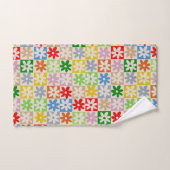 Farbiges, Bold Checkered Blume Y2K-Muster Badhandtuch Set (Handtuch)