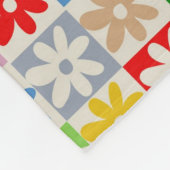 Farbiges, Bold Checkered Blume Y2K-Muster Fleecedecke (Ecke)
