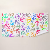 Farbiges Bootanchor-Muster Badehandtuch (Badehandtuch)