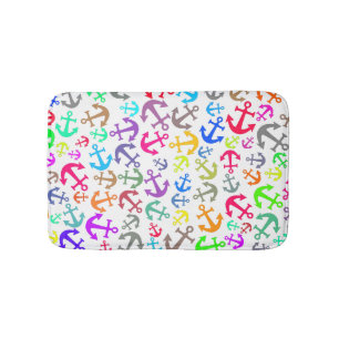 Farbiges Bootanchor-Muster Badematte