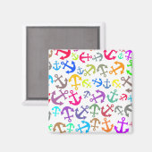 Farbiges Bootanchor-Muster Magnet (Vorderseite/Rückseite)