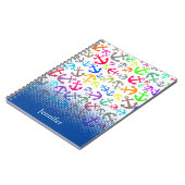 Farbiges Bootanchor-Muster Notizblock (Linke Seite)