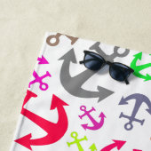 Farbiges Bootanchor-Muster Strandtuch (Beispiel)