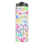 Farbiges Bootanchor-Muster Thermosbecher (Vorderseite)