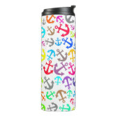 Farbiges Bootanchor-Muster Thermosbecher (Nach links gedreht)