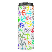 Farbiges Bootanchor-Muster Thermosbecher (Rückseite)