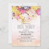 Farbiges botanisches Brautparty Einladung (Vorderseite)