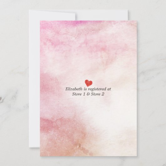 Farbiges botanisches Brautparty Einladung (Rückseite)