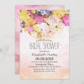 Farbiges botanisches Brautparty Einladung (Vorne/Hinten)