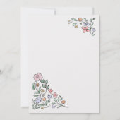 Farbiges botanisches Brautparty Einladung (Rückseite)