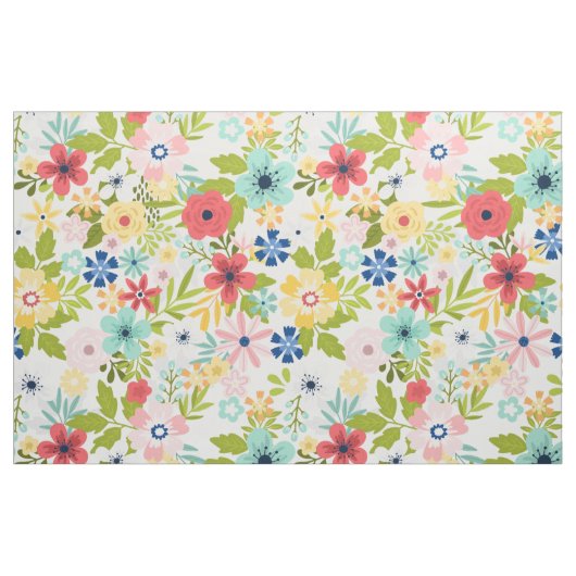 Farbiges botanisches Muster Stoff (Yard (91,4 cm))